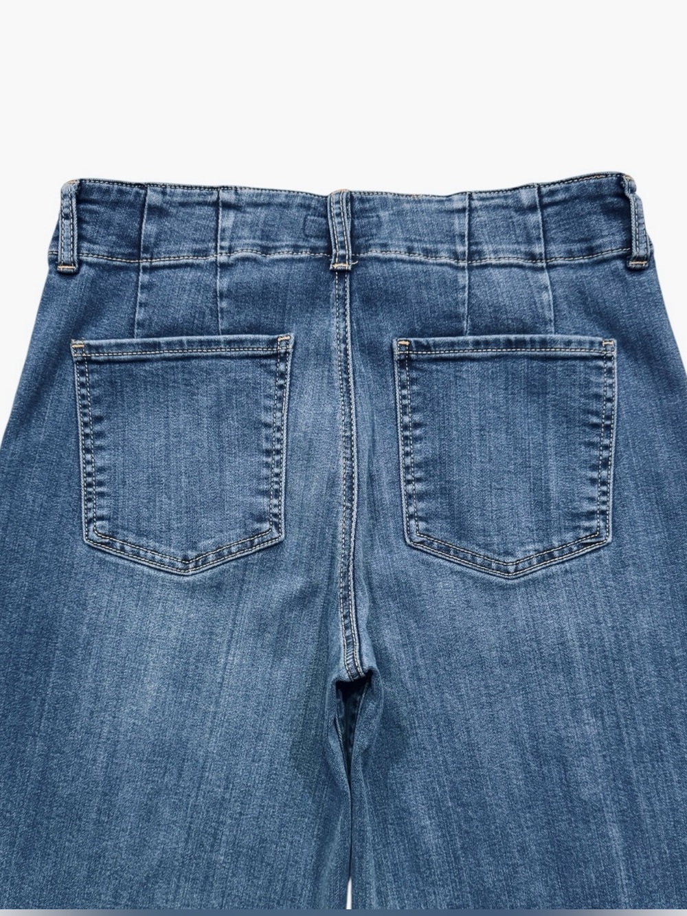 NEW! KUT from the Kloth Meg Wide Leg High Rise Raw Hem Jeans – Size 8 - Picture 5 of 8